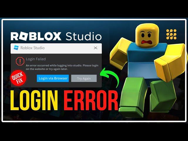 How to fix ROBLOX STUDIO LOGIN FAILED Error | An Error Occurred While Logging into Studio, Try Again