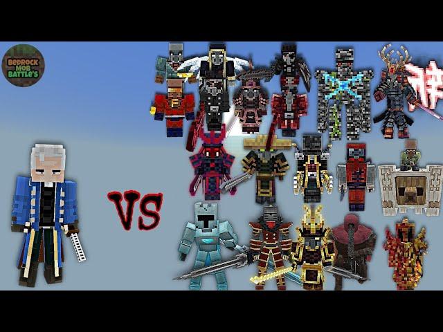 DMC 3 Vergil vs Random Popular Bosses Part 1 | Minecraft Bedrock | Mob Battle