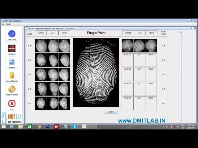 DMIT Software Training, Fingerprint Scanning, DMIT Lab India