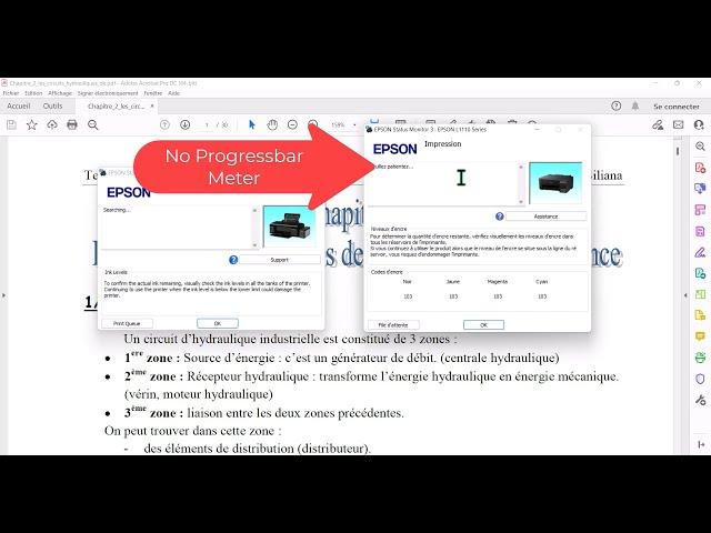 Activate epson status monitor 3 Progressmeter