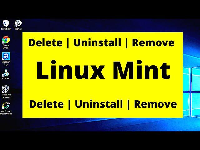 How to UNINSTALL DELETE REMOVE Linux Mint on windows 10 | Uninstall Linux Mint | Delete Linux Mint