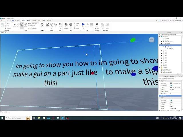 how to make a sign with text on it in roblox studio