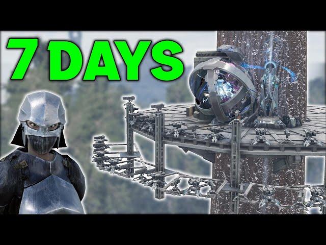 Surviving SOLO in a TREE BASE for 7 Days! - ARK PvP