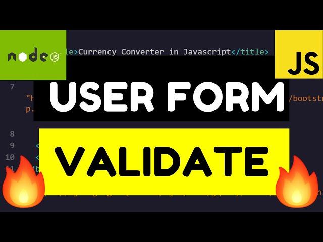 Node.js Express User Form Validation with Fastest-Validator Library Full Project For Beginners