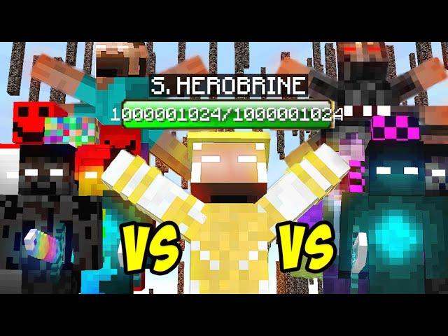 Sentinel Herobrine vs ALL strongest creepypasta mobs p1