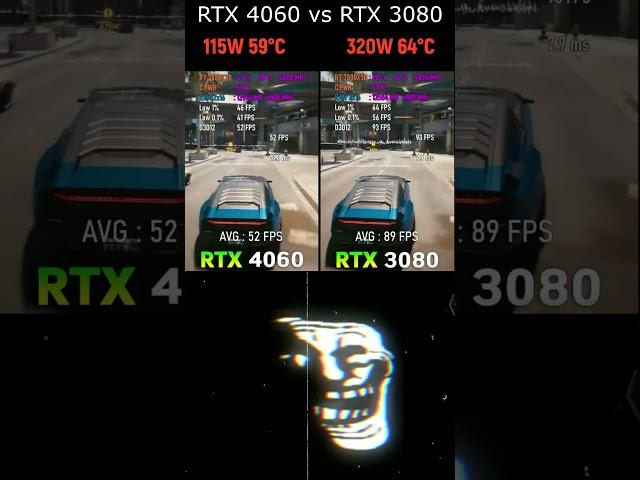 GeForce RTX 4060 vs GeForce RTX 3080 #pc #fps #gaming