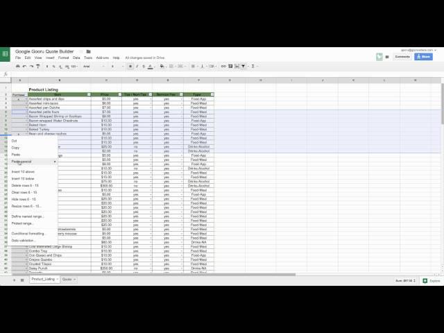 How to Insert Multiple Rows in Google Spreadsheets