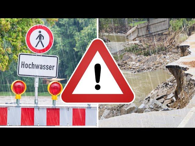 3-Tage-Wetter: Sturzfluten und Hochwasser! Wo es auch bei uns gefährlich werden kann