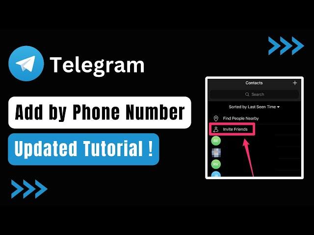 How to Add Someone in Telegram With Phone Number !