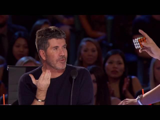 America's Got Talent 2016 Audition - Steven Brundage Magician Stuns Simon with Rubik's Cube Tricks