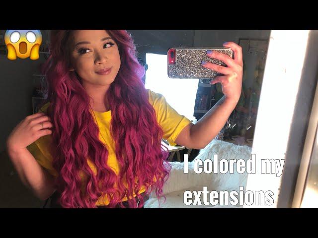 OMG! I dyed my hair extensions PINK! Irresistible Me Hair extensions