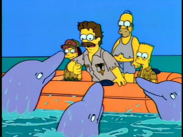 Dolphins always help humans lost at sea | The Simpsons
