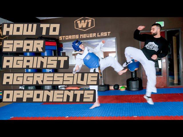 How to Spar Against an Aggressive Opponent | Taekwondo Sparring Tips