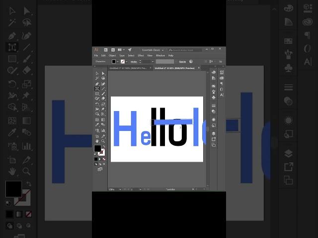 Touch type tool ll Illustrator Tutorial #adobeillustratortutorial  #short #designwithbuysmedia