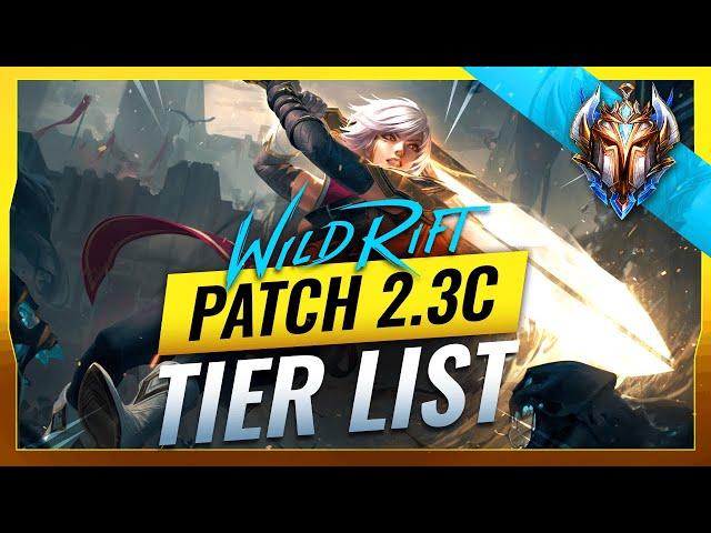 BEST HIGH ELO Champions TIER List - Patch 2.3C - Wild Rift (LoL Mobile)