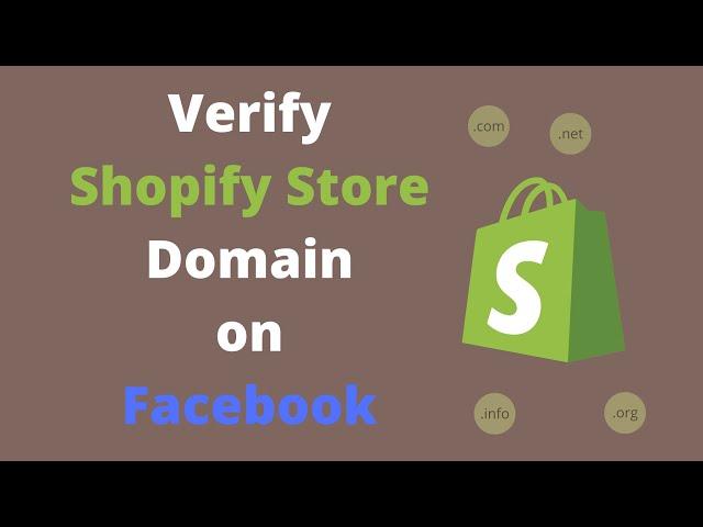 Shopify Domain Verification on Facebook