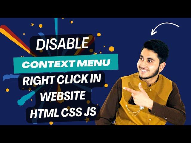 Context Menu Disable In Website | Disable Right Click in Website | HTML CSS JS |  #ITCourses