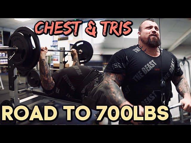 ROAD TO 700LBS - Worlds Strongest Man Trains Chest