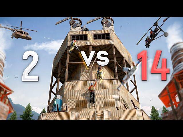 2 vs 14! Наше ДУО невозможно зарейдить в Раст/Rust. в Раст/Rust.