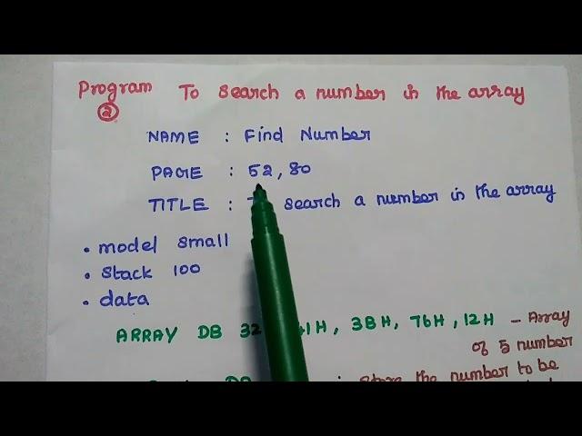 Assembly Language Programmes in 8086 - MPMC