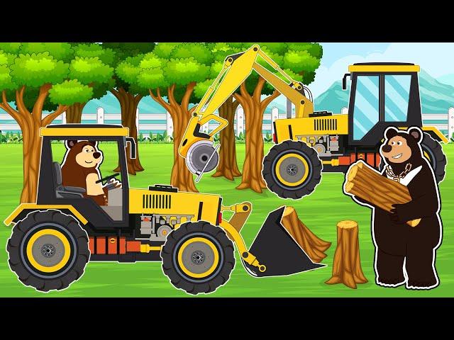 The Bear Farm: Tractor Front Loader and a trip to the Sawmill - Harvest Firewood | Farm Vehicles