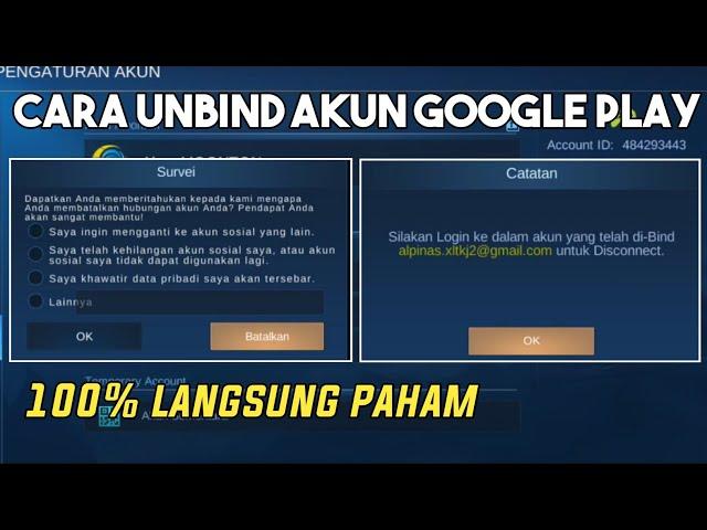 Cara unbind akun google play mobile legends