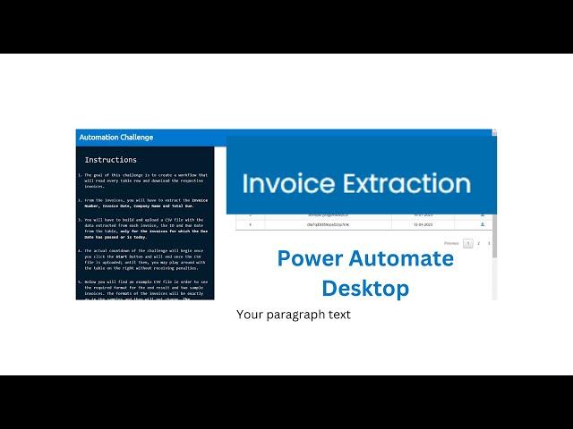 Complete RPA Challenge - Invoice Extraction #RPAChallenge #powerautomatedesktop - #part1