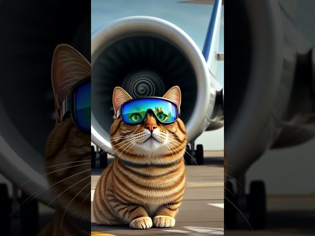 ️ Jet Engine Challenge Cat Coconut Faces the Power of a Jet!  | Inspired by MrBeast