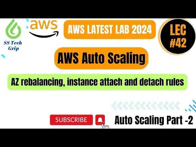 Lec#42 AWS Auto Scaling  AZ rebalancing capacity, instance attach & detach rules Auto Scaling Part-2