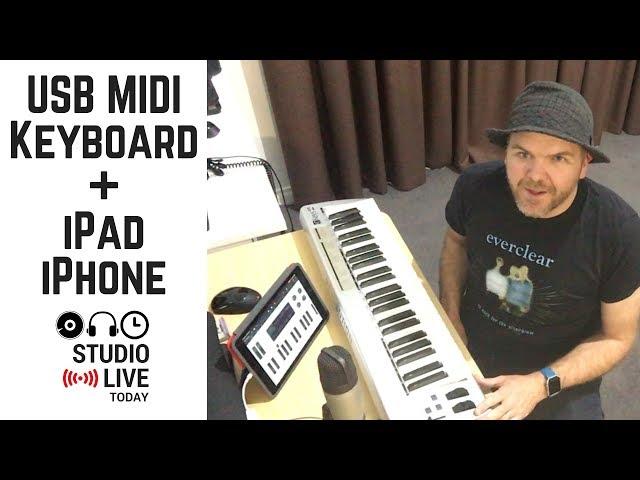 How to use a USB MIDI Keyboard in GarageBand iOS (iPhone/iPad)