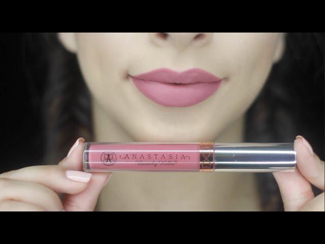 Anastasia Beverly Hills "Dusty Rose" liquid lipstick swatch