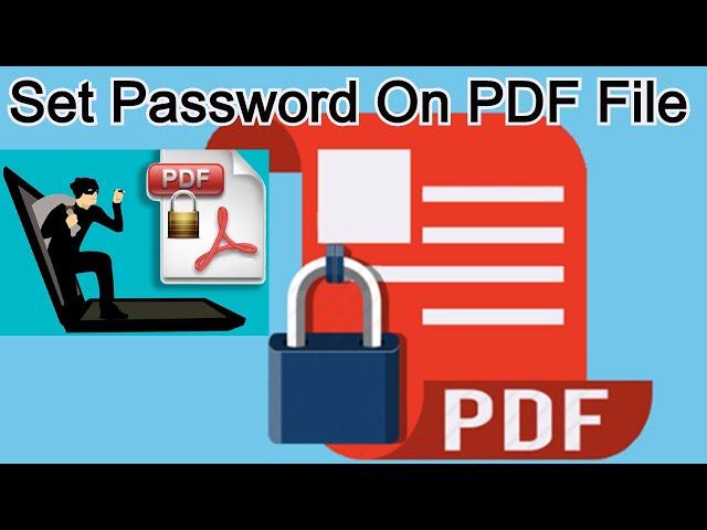 How To Password Protect PDF File Free | Set Password On PDf File | Online