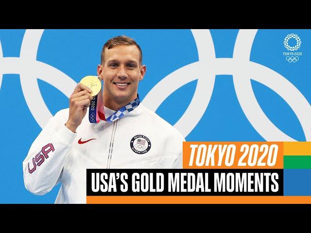   USA's gold medal moments at #Tokyo2020 | Anthems