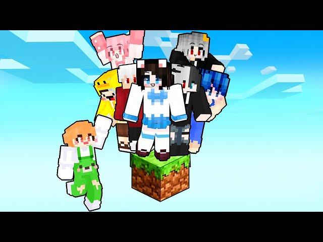 Mèo Simmy Và Hero Team " Thử Thách Sinh Tồn Trên 1 Khối Đất Duy Nhất" Trong Minecraft