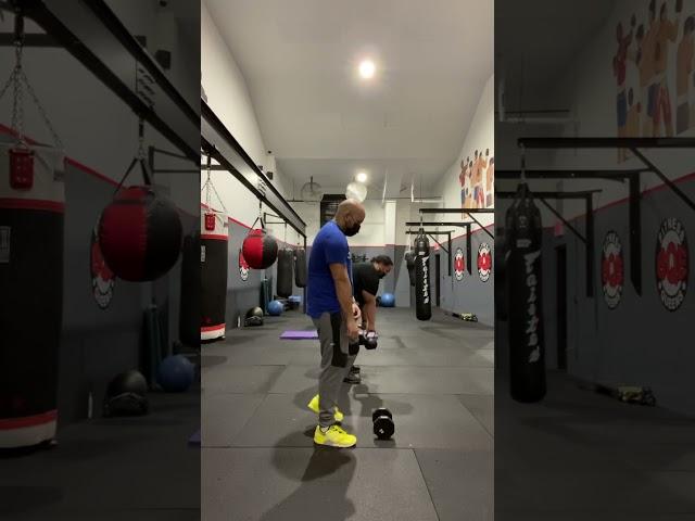 Wizard of boxing training with Tone , obese to Beast ! Week 2 day 1 , kettlebells and free weights