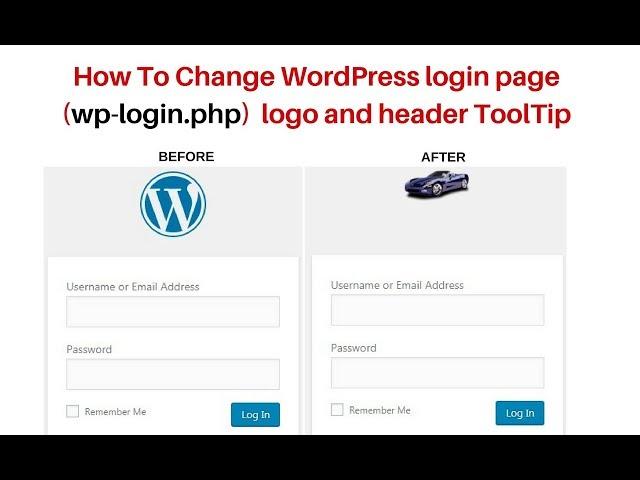 how to change wp-login.php custom logo and header title wordpress 4.9.5