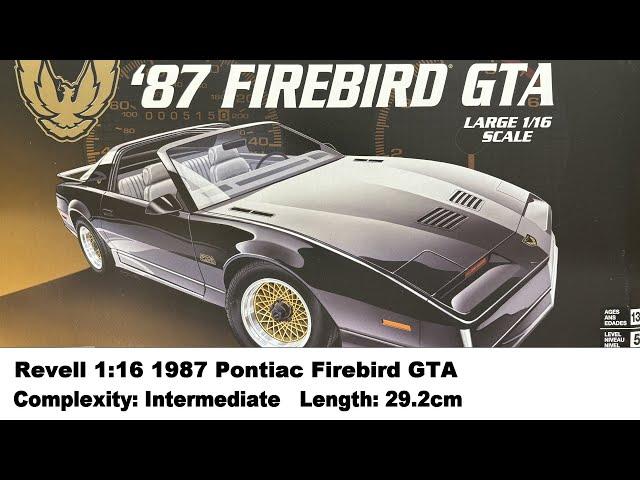 Revell 1:16 1987 Pontiac Firebird GTA Kit Review