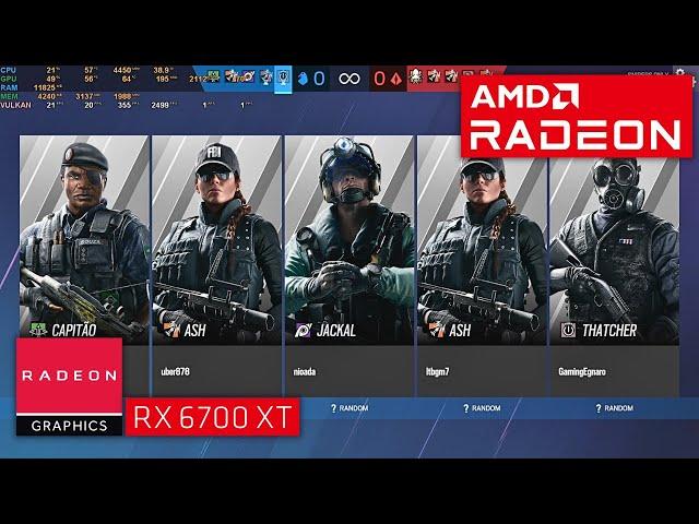 Tom Clancy's : Rainbow Six Siege | Rx 6700xt 12GB | Ryzen 5 5600 ( 1080p Max & Low Settings )