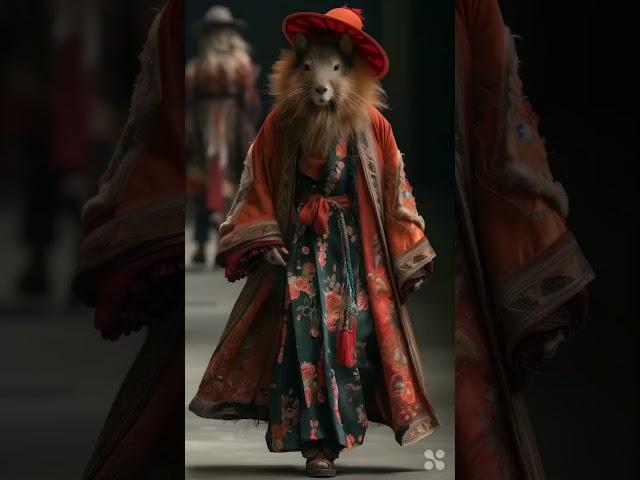 動物ファッションショー (3) #ai  #aianimation  #aianime  #aiart  #japan  #viral  #animals  #fashion  #runway