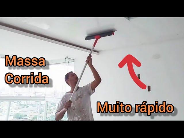 Massa Corrida com o rolo  no Teto