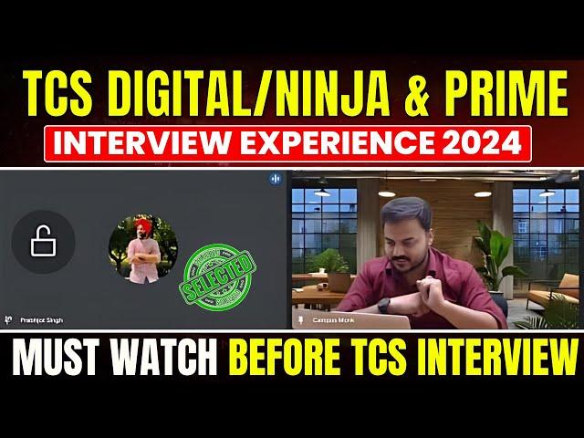 TCS Digital Interview Experience 2024 | All Interview Questions | Tips and Tricks ‍‍