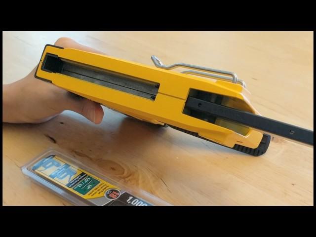 How to Load Brads in a Dewalt DWHTTR350 Heavy-Duty Staple Gun Stapler / Brad Nailer