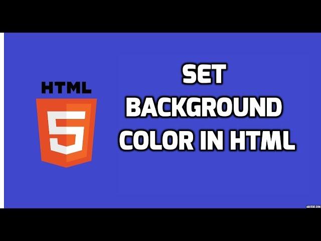 Set background color in HTML | HTML5 Tutorial