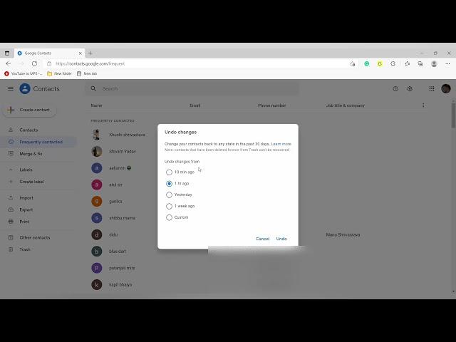 How to Restore Deleted Google Contacts | Restore Gmail contacts you've deleted by mistake