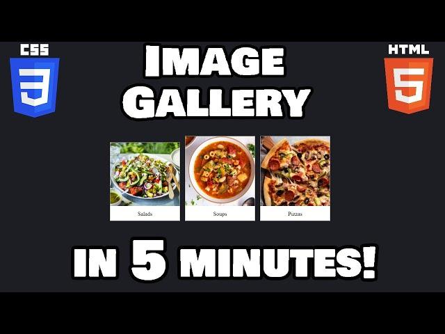 How to create a CSS image gallery in 5 minutes! 