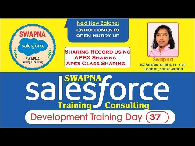 37.Salesforce DevelopmentSharingRecordusingAPEXSharingApexClass SharingSwapnaSalesforceAmeerpet