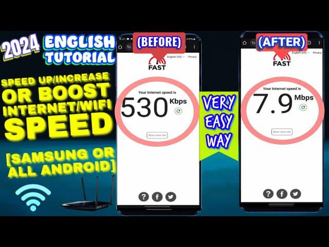 How To Boost Internet Speed On Android/Samsung || Speed Up WIFI Connection Without App/Software 2024