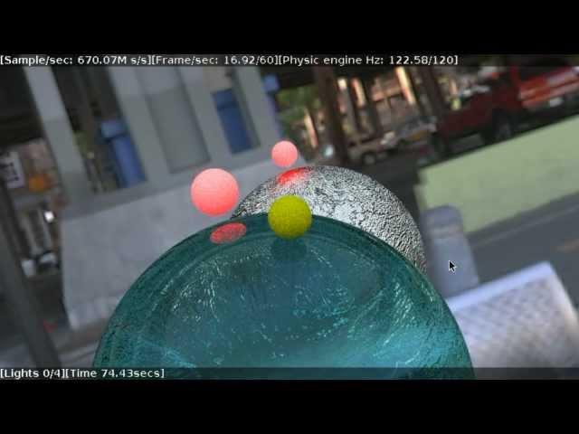 Sfera: a game with real-time path tracing rendering