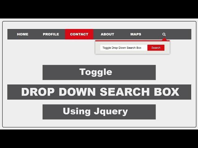 How to create the Search Box with Navigation Bar Using HTML and CSS - Simple Drop Down Search box