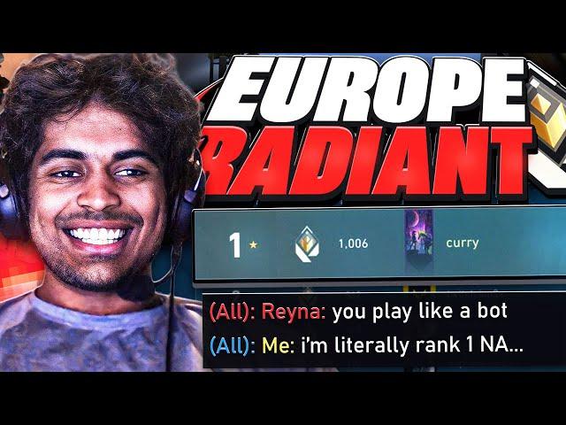 I told him I was Rank 1 NA.. | EU to Radiant #6